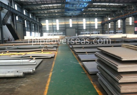 Original Photograph Of Super Duplex Steel UNS S32750 Plate At Our Warehouse Mumbai, India
