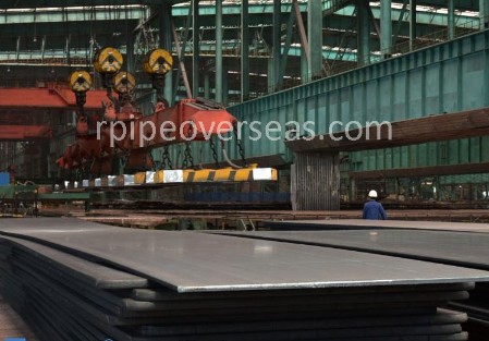 Original Photograph Of Abrasion Resistant Hardox 400 Steel Plates At Our Warehouse Mumbai, India