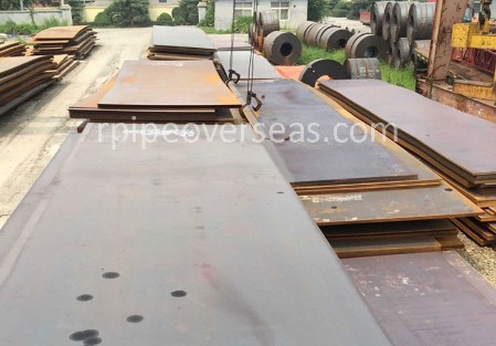 Original Photograph Of Abrasion Resistant Hardox 550 Steel Plates At Our Warehouse Mumbai, India