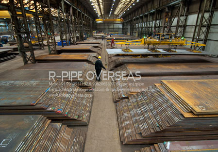 Original Photograph Of Abrasion Resistant Hardox 200 Steel Plates At Our Warehouse Mumbai, India