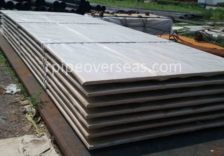 Original Photograph Of Duplex Steel UNS S31803 Plate At Our Warehouse Mumbai, India